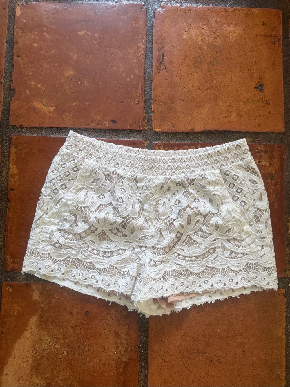 BCBG Maxazria White Lace Shorts - Picture 3 of 7